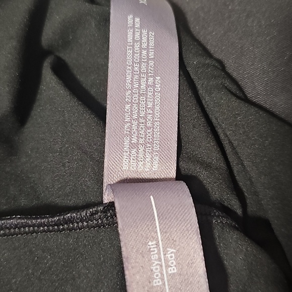 NWT Auden Luxe Stretch Boatneck Thong Bodysuit Black XS - Picture 8 of 10